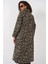 Kadın BDART Oversize Çift Düğmeli Herringbone Palto Kestane Kahvesi 6