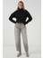 Kadın BDART Oversized Ribanalı Yüksek Yaka Kazak Black 2