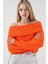Kadın BDART Madonna Yaka Fitilli Bol Kesim Kazak Orange 5