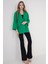Kadın BDART Dokulu Rahat Fit Şal Yaka Kimono Yeşil 4