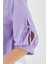 Kadın BDART Fiyonk Detaylı Kısa Gömlek Lila Mor 5