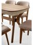 Mobilgen 4 Adet Nergis Sandalye - 1 Adet Deco Bench 130+35 Açılabilir Çınar Masa Takımı 2