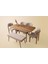 Mobilgen 4 Adet Nergis Sandalye - 1 Adet Deco Bench 130+35 Açılabilir Çınar Masa Takımı 4