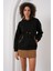 Kadın BDART Ponponlu Kapüşonlu Oversized Sweatshirt Black 4