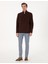 Erkek Kahverengi Regular Fit Yarım Fermuarlı Polar Sweatshirt 50314056-VR029 4