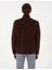 Erkek Kahverengi Regular Fit Yarım Fermuarlı Polar Sweatshirt 50314056-VR029 5