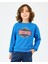 B Crewneck Sweatshirt Büyük Erkek Çocuk Neonblue Sweatshirt SK2520017-3573 2