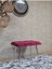 Krom Sivriltme Ayaklı 60 cm Puf Bench - Puf - Bench - Oturak - Mutfak Oturağı - Antre Oturağı Bordo Renk 60 x 40 Boyut/ebat 3