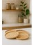 4 Adet Bambu Yuvarlak Sunum Tabağı 30 cm 2