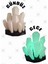 3D Baskı Kristal Görünümlü Karanlıkta Parlayan Masaüstü Aksesuarı (Glow In Dark) 1