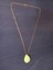 Karanlıkta Parlayan Fosforlu Gold Renk Metal Zincirli Kolye 2