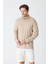 Erkek Uzun Kollu Polo Yaka Comfort Sweatshirt - Bej 3