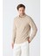 Erkek Uzun Kollu Polo Yaka Comfort Sweatshirt - Bej 9