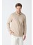 Erkek Uzun Kollu Polo Yaka Comfort Sweatshirt - Bej 10