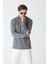 Erkek Uzun Kollu Polo Yaka Comfort Sweatshirt - Antrasit Gri 2