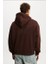 Kahverengi Kapüşonlu Kanguru Cep Erkek Sweatshirt E7169 2