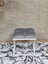 Beyaz Boyalı 45 cm x 45 cm Çaprazlı Puf Bench Oturak Gri Renk 45 x 45 Boyut/ebat 2