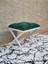 Beyaz Boyalı 45 cm x 45 cm Çaprazlı Puf Bench Oturak Yeşil Renk 45 x 45 Boyut/ebat 3
