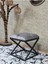 Siyah Boyalı 45 cm x 45 cm Çaprazlı Puf Bench Oturak Gri Renk 45 x 45 Boyut/ebat 1