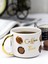 24K Altın Süslemeli Kahve Zamanı - Coffee Timetemalı El Yapımı Seramik Mug 4