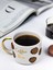 24K Altın Süslemeli Kahve Zamanı - Coffee Timetemalı El Yapımı Seramik Mug 6