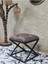 Siyah Boyalı 45 cm x 45 cm Çaprazlı Puf Bench Oturak Kahverengi Renk 45 x 45 Boyut/ebat 1