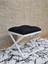 Beyaz Boyalı 45 cm x 45 cm Çaprazlı Puf Bench Oturak Siyah Renk 45 x 45 Boyut/ebat 3
