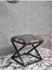 Beyaz Boyalı 45 cm x 45 cm Çaprazlı Puf Bench Oturak Siyah Renk 45 x 45 Boyut/ebat 5