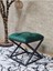 Siyah Boyalı 45 cm x 45 cm Çaprazlı Puf Bench Oturak Yeşil Renk 45 x 45 Boyut/ebat 1