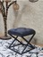 Siyah Boyalı 45 cm x 45 cm Çaprazlı Puf Bench Oturak Füme Renk 45 x 45 Boyut/ebat 1