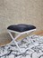 Beyaz Boyalı 45 cm x 45 cm Çaprazlı Puf Bench Oturak Füme Renk 45 x 45 Boyut/ebat 3
