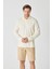 Erkek Uzun Kollu Polo Yaka Comfort Sweatshirt - Ekru 2