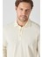 Erkek Uzun Kollu Polo Yaka Comfort Sweatshirt - Ekru 3