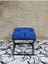 Siyah Boyalı 45 cm x 45 cm Çaprazlı Puf Bench Oturak Mavi Renk 45 x 45 Boyut/ebat 2