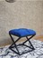 Siyah Boyalı 45 cm x 45 cm Çaprazlı Puf Bench Oturak Mavi Renk 45 x 45 Boyut/ebat 3
