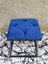 Siyah Boyalı 45 cm x 45 cm Çaprazlı Puf Bench Oturak Mavi Renk 45 x 45 Boyut/ebat 4