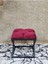 Siyah Boyalı 45 cm x 45 cm Çaprazlı Puf Bench Oturak Bordo Renk 45 x 45 Boyut/ebat 2