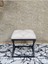 Siyah Boyalı 45 cm x 45 cm Çaprazlı Puf Bench Oturak Krem Renk 45 x 45 Boyut/ebat 2