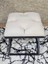 Siyah Boyalı 45 cm x 45 cm Çaprazlı Puf Bench Oturak Krem Renk 45 x 45 Boyut/ebat 4