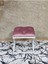 Beyaz Boyalı 45 cm x 45 cm Çaprazlı Puf Bench Oturak Pembe Renk 45 x 45 Boyut/ebat 2