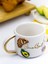 24K Altın Süslemeli Kahvaltı - Breakfast Temalı El Yapımı Seramik Mug 5