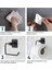 Kare Yapışkanlı Siyah Kağıt Rulo Havluluk, Peçetelik, Yapışkanlı Tasarım, Banyo Askısı 4