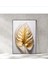 Metal Çerçeveli Gerçek Camlı Tablo, Dijital Baskı, Altın Rengi Yaprak Monstera, Salon, Ofis, Oturma Odası Tablo 7