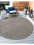 Boho 07 Gri Naturel Yuvarlak Jüt Halı Yolluk Jüt Taban Jüt Kilim Hasır Halı Otantik Yuvarlak Bohem Halı 6