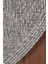 Boho 07 Gri Naturel Yuvarlak Jüt Halı Yolluk Jüt Taban Jüt Kilim Hasır Halı Otantik Yuvarlak Bohem Halı 4