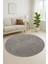 Boho 07 Gri Naturel Yuvarlak Jüt Halı Yolluk Jüt Taban Jüt Kilim Hasır Halı Otantik Yuvarlak Bohem Halı 1