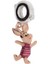 Kadın Winnie The Pooh ''piglet'' Model Gümüş Charm 1