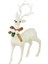 Yılbaşı Süsü Çanlı Fiyonklu Simli Geyik Beyaz 35 cm 1