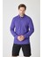 Erkek Uzun Kollu Polo Yaka Comfort Sweatshirt - Mor 8