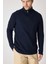 Erkek Dik Yaka Fermuarlı Triko Kazak - Lacivert 10